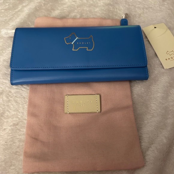 NEW RADLEY OF LONDON LONG HERITAGE WALLET BLUE - Picture 1 of 3